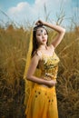 Asian woman dressed imitate Persian dancers Royalty Free Stock Photo